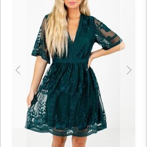 Bella Ella Boutique ‘light my fire’ teal dress
